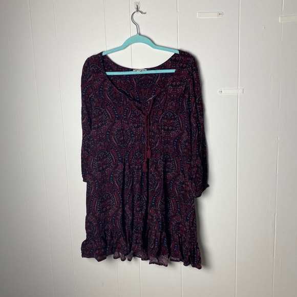 American Eagle Boho Tassel Dress Sz M - Picture 1 of 6